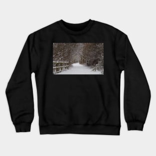 snow uk 2018 tree tunnel beast from the east Crewneck Sweatshirt